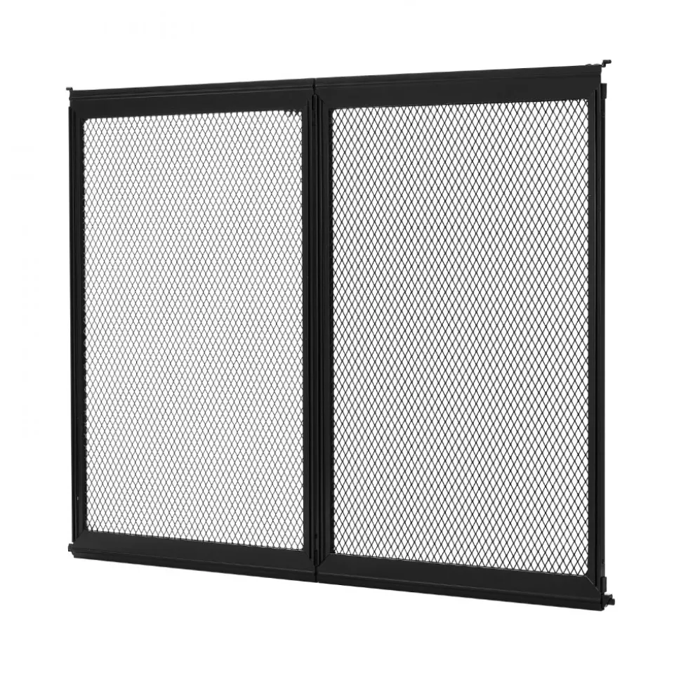 VEVOR RV Screen Door Protector, 24.5 x 20 inch Door Grille, Easy to Install and Disassemble, Reinforced Breathable Protective Mesh, Aluminum Alloy Camper RV Entry Protector for Pet Protection, Black
