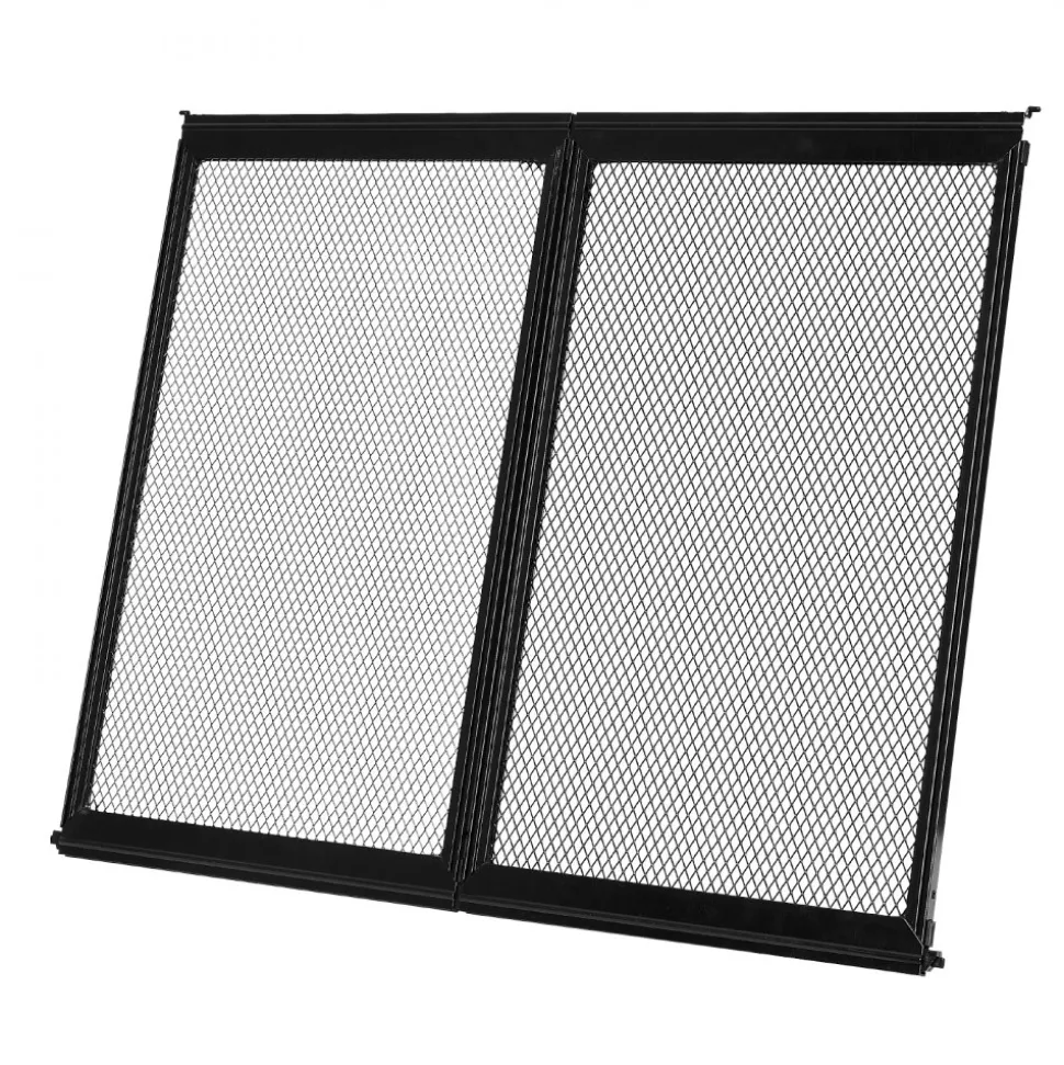 VEVOR RV Screen Door Protector, 24.5 x 20 inch Door Grille, Easy to Install and Disassemble, Reinforced Breathable Protective Mesh, Aluminum Alloy Camper RV Entry Protector for Pet Protection, Black