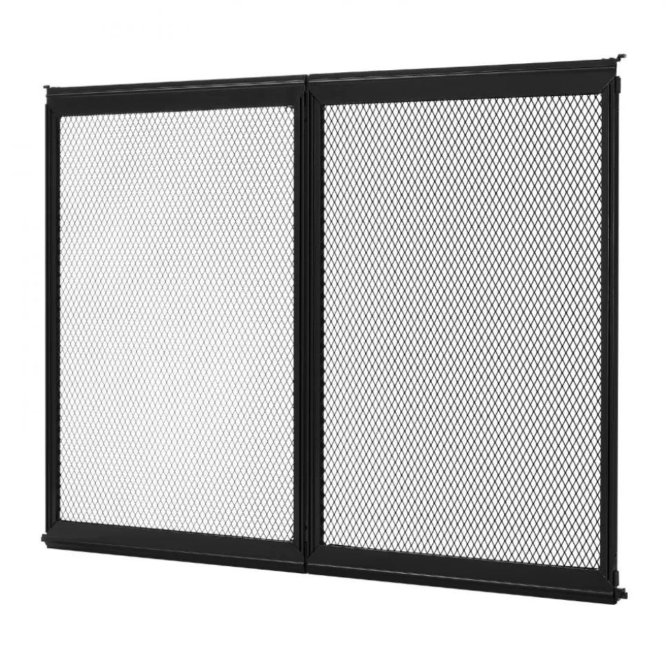 VEVOR RV Screen Door Protector, 26.5 x 20 inch Door Grille, Easy to Install and Disassemble, Reinforced Breathable Protective Mesh, Aluminum Alloy Camper RV Entry Protector for Pet Protection, Black
