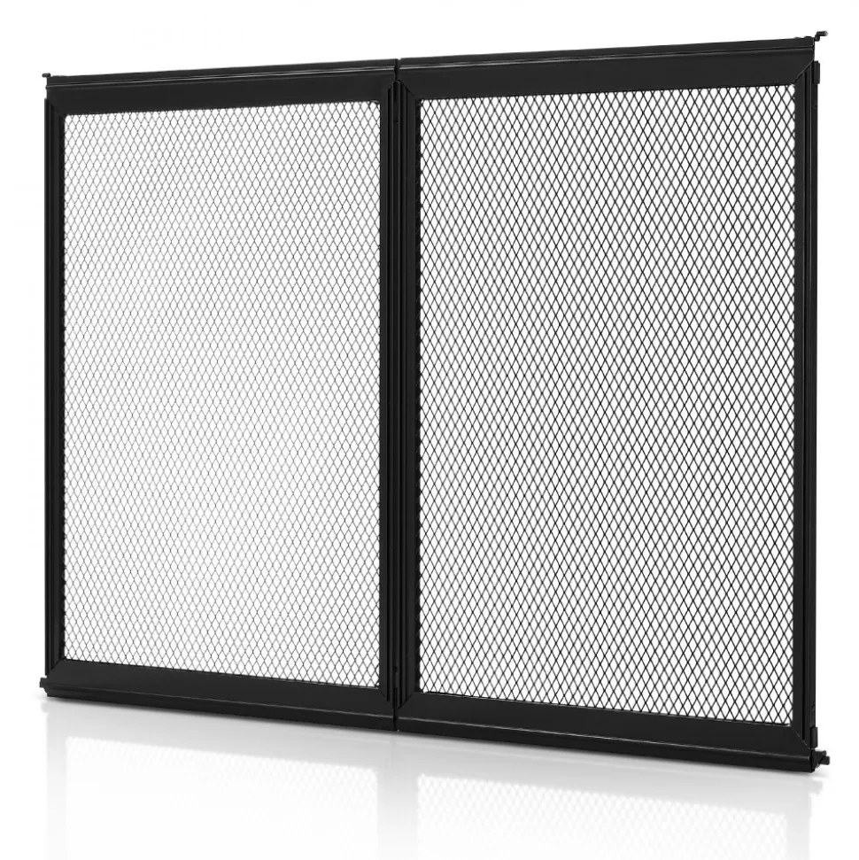VEVOR RV Screen Door Protector, 26.5 x 20 inch Door Grille, Easy to Install and Disassemble, Reinforced Breathable Protective Mesh, Aluminum Alloy Camper RV Entry Protector for Pet Protection, Black