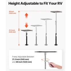 VEVOR RV Slide Out Support Jack, 2 PCS Camper Slide-Out Leveling Jack, Powder-Coated Steel Support Jacks for RV, Camper, Travel Trailer, Supports Up to 1000lbs, Adjustable from 21.3 inch to 48 inch
