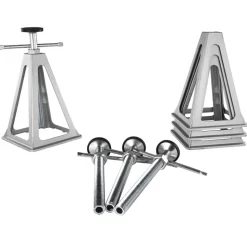 VEVOR RV Stabilizer Jacks, 4 Pack Aluminum RV Leveling Jacks, RV Stack Jacks for RV Travel Trailer Camper, Single Screw Jack Support up to 6000 Lbs, Adjustable from 11 inch to 17 inch