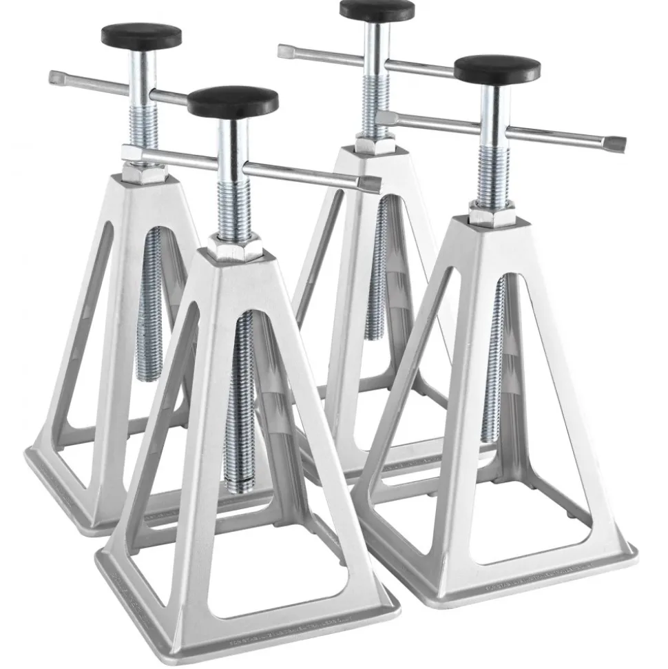 VEVOR RV Stabilizer Jacks, 4 Pack Aluminum RV Leveling Jacks, RV Stack Jacks for RV Travel Trailer Camper, Single Screw Jack Support up to 6000 Lbs, Adjustable from 11 inch to 17 inch