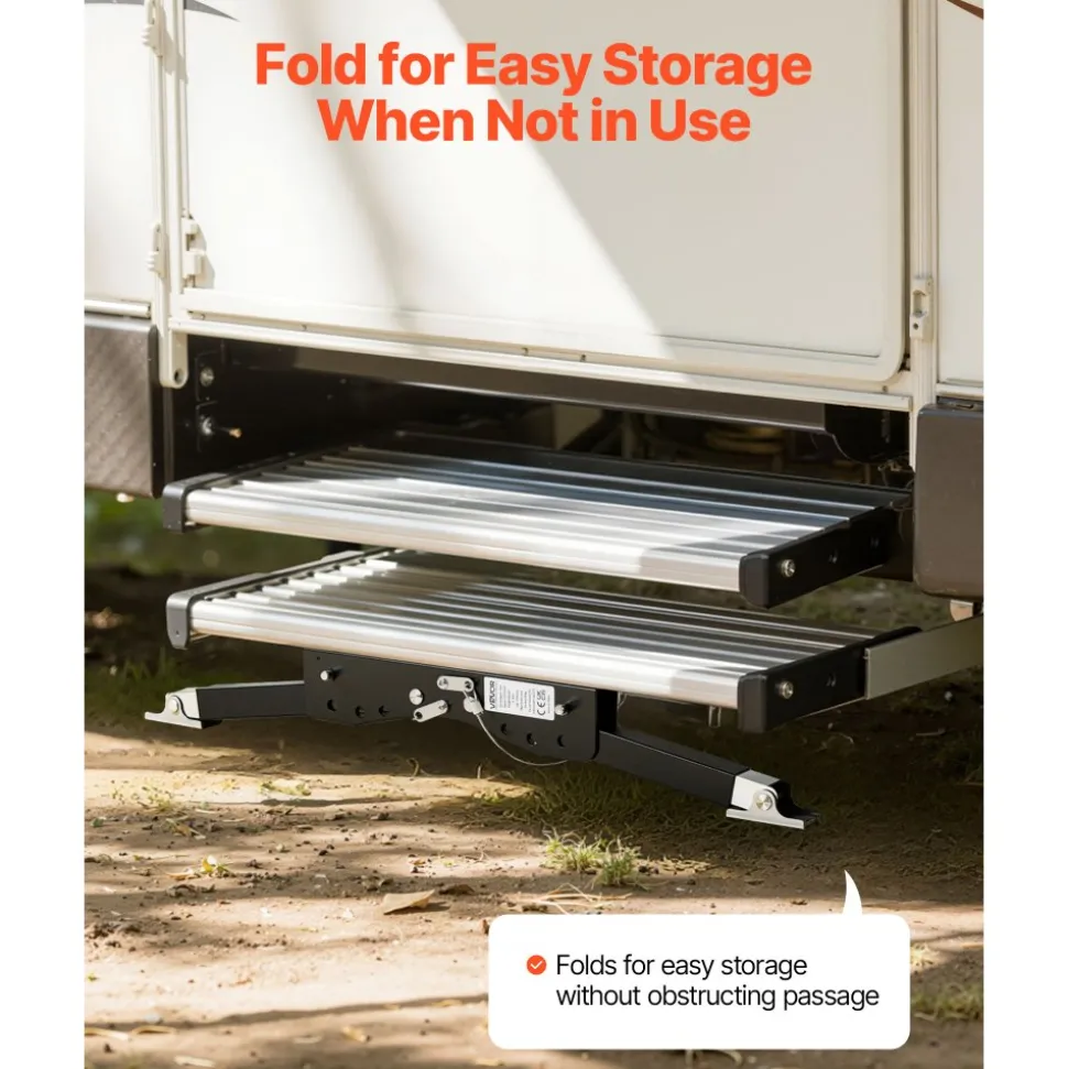 VEVOR RV Step Stabilizer, Height Adjustable Step Stabilizer Kit, Camper Stair Stabilizers with Powder Coated Steel for 5th Wheels, Travel Trailers and Motorhomes, Adjustable from 3 inch to 15 inch