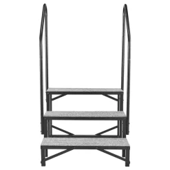 VEVOR RV Steps with Dual Handrails, 3 Steps, 660 lbs Load Capacity, Heavy Duty Outdoor RV Stairs with Non-Slip Mat for Elderly/Pets, Portable Stairs for Hot Tub, Camper, Mobile Home, Porch, Pool, SPA