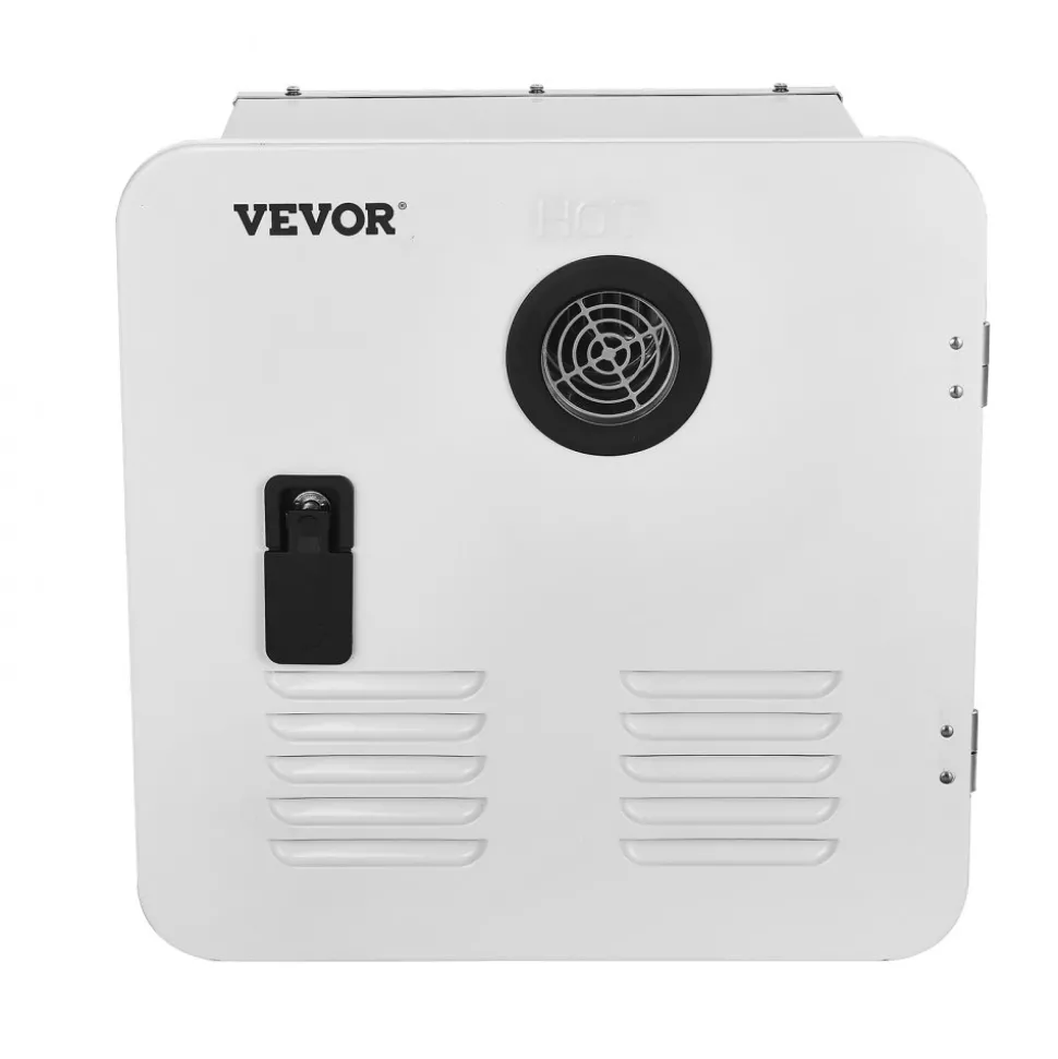 VEVOR RV Tankless Water Heater, Instant Shower with 15 x 15 inches White Door and Remote Controller, 42000BTU Optimized Comfort Performance Propane Hot Water Heater, for RVers' Family Use, White