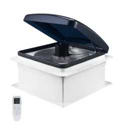 VEVOR RV Vent Fan, 14 inch RV Roof Vent Fan 12V, Powerful 10-Speed Reversible Fan with Remote Control, Built-in DC Motor, Power Top Lid,12 inch Fan Blade,Fits 14 x14 inch Roof Openings