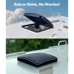 VEVOR RV Vent Fan, 14 inch RV Roof Vent Fan 12V, Powerful 10-Speed Reversible Fan with Remote Control, Built-in DC Motor, Power Top Lid,12 inch Fan Blade,Fits 14 x14 inch Roof Openings