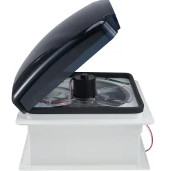 VEVOR RV Vent Fan, 14 inch RV Roof Vent Fan 12V, Powerful 10-Speed Reversible Fan with Remote Control, Built-in Rain Cover, Power Top Lid,12 inch Fan Blade,Fits 14 x14 inch Roof Openings