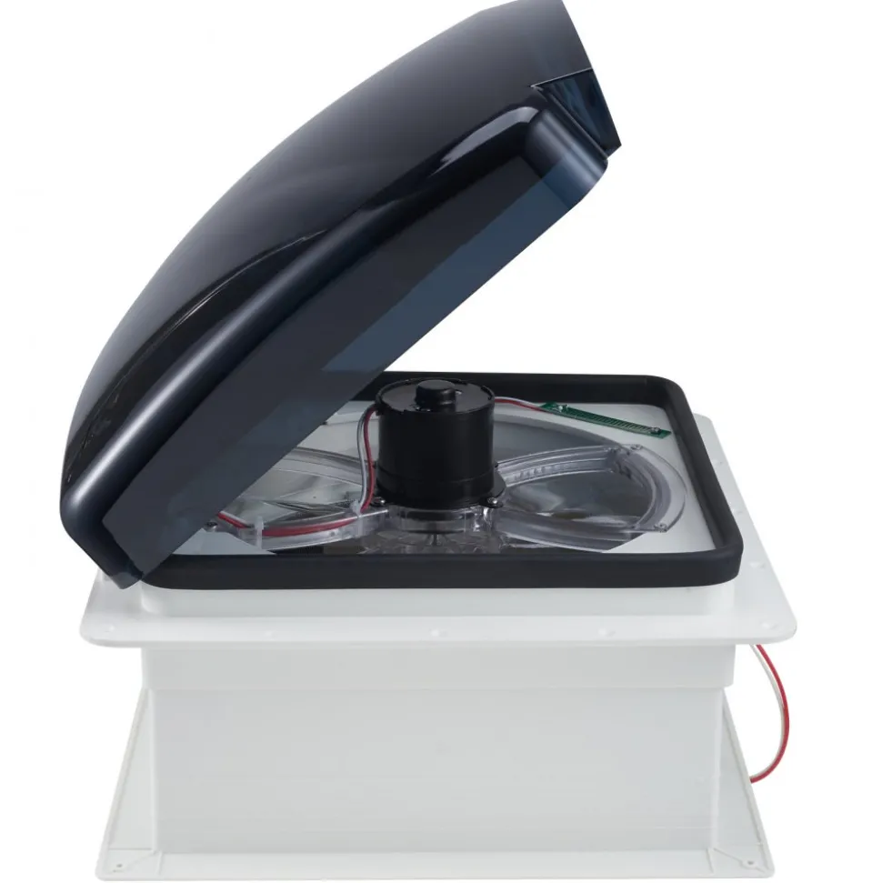 VEVOR RV Vent Fan, 14 inch RV Roof Vent Fan 12V, Powerful 10-Speed Reversible Fan with Remote Control, Built-in Rain Cover, Power Top Lid,12 inch Fan Blade,Fits 14 x14 inch Roof Openings