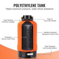 VEVOR RV Water Softener, 16,000 Grain Portable Water Softener, with 3/4