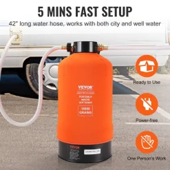 VEVOR RV Water Softener, 16,000 Grain Portable Water Softener, with 3/4