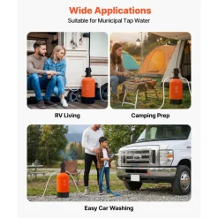 VEVOR RV Water Softener, 12,000 Grain, Portable Water Softener System with NPT 3/4" Fittings, Food-Grade Resin, Quick Connect, Convenient for RVs, Trailers, Boats, Mobile Car Washing, Pressure Washing