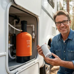 VEVOR RV Water Softener, 12,000 Grain, Portable Water Softener System with NPT 3/4