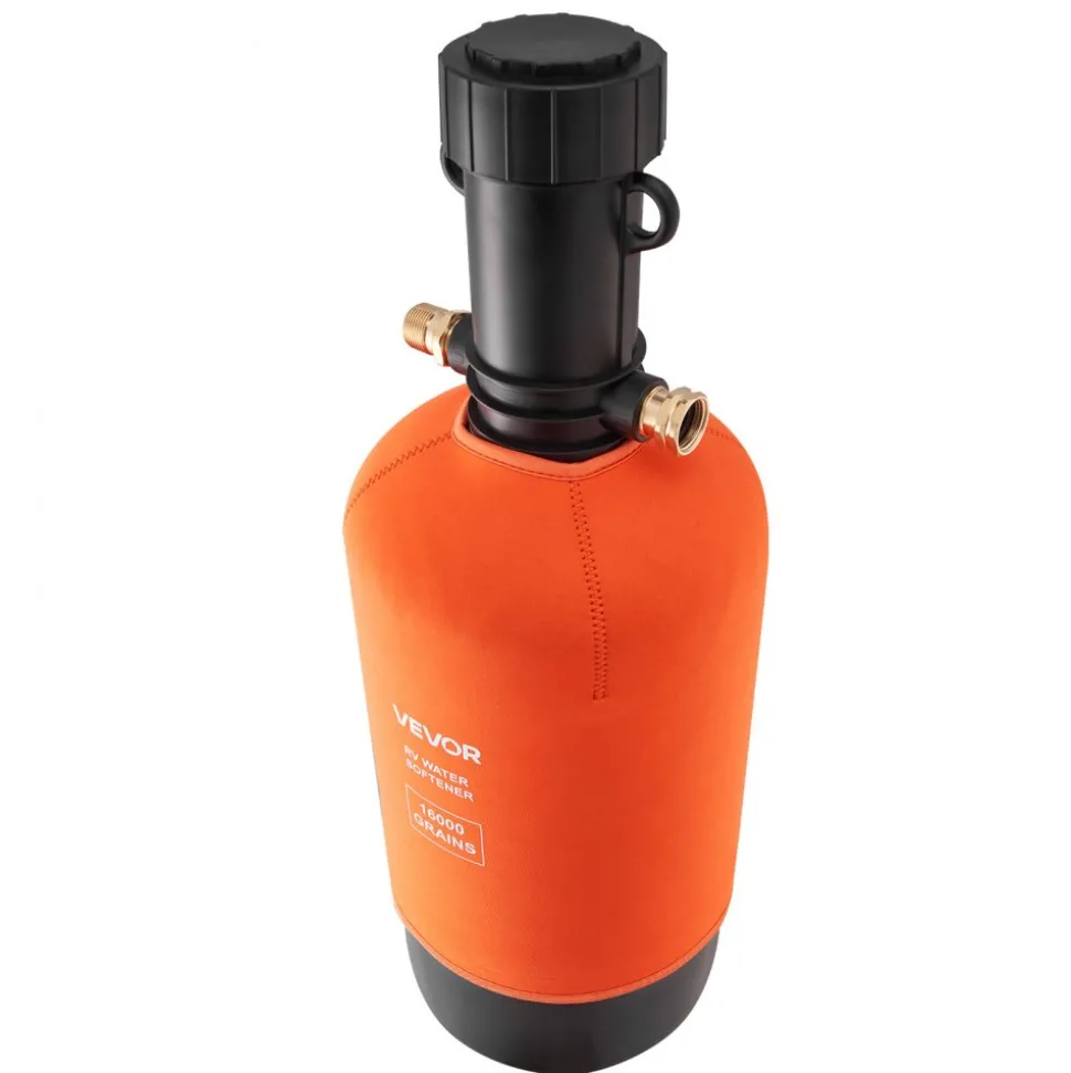 VEVOR RV Water Softener, 12,000 Grain, Portable Water Softener System with NPT 3/4" Fittings, Food-Grade Resin, Quick Connect, Convenient for RVs, Trailers, Boats, Mobile Car Washing, Pressure Washing