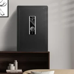 VEVOR Safe, 2.2 Cubic Feet Home Safe, Steel Security Safe with Fingerprint, Digital Keypad and 2 Keys, Cabinet Safe with Large Fire-proof Bag, Protect Cash, Gold, Jewelry, Documents, 15.8x13x23.6 inch