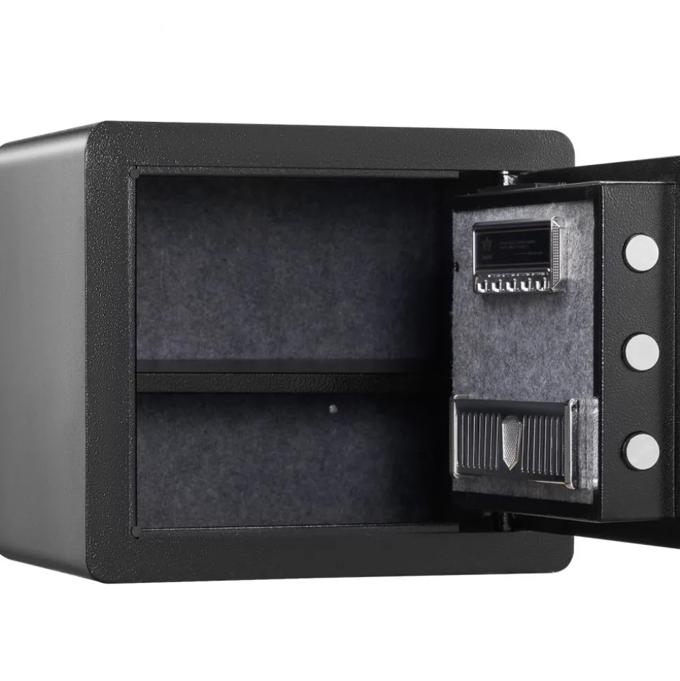 VEVOR Safe, 1.2 Cubic Feet Home Safe, Steel Security Safe with Digital Keypad and 2 Keys, Cabinet Safe with Fire-proof Bag, Protect Cash, Gold, Jewelry, Documents for Home, Hotel, 15.8x11.8x13.8 inche