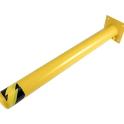 VEVOR Safety Bollard, 36 Inch Height Bollard Post, 4.5 Inch Diameter Steel Pipe Safety Bollard Post, Yellow Steel Bollard, Steel Safety Bollard with 8 Anchor Bolts, Perfect for Traffic-Sensitive Area