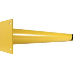 VEVOR Safety Bollard, 36 Inch Height Bollard Post, 4.5 Inch Diameter Steel Pipe Safety Bollard Post, Yellow Steel Bollard, Steel Safety Bollard with 8 Anchor Bolts, Perfect for Traffic-Sensitive Area