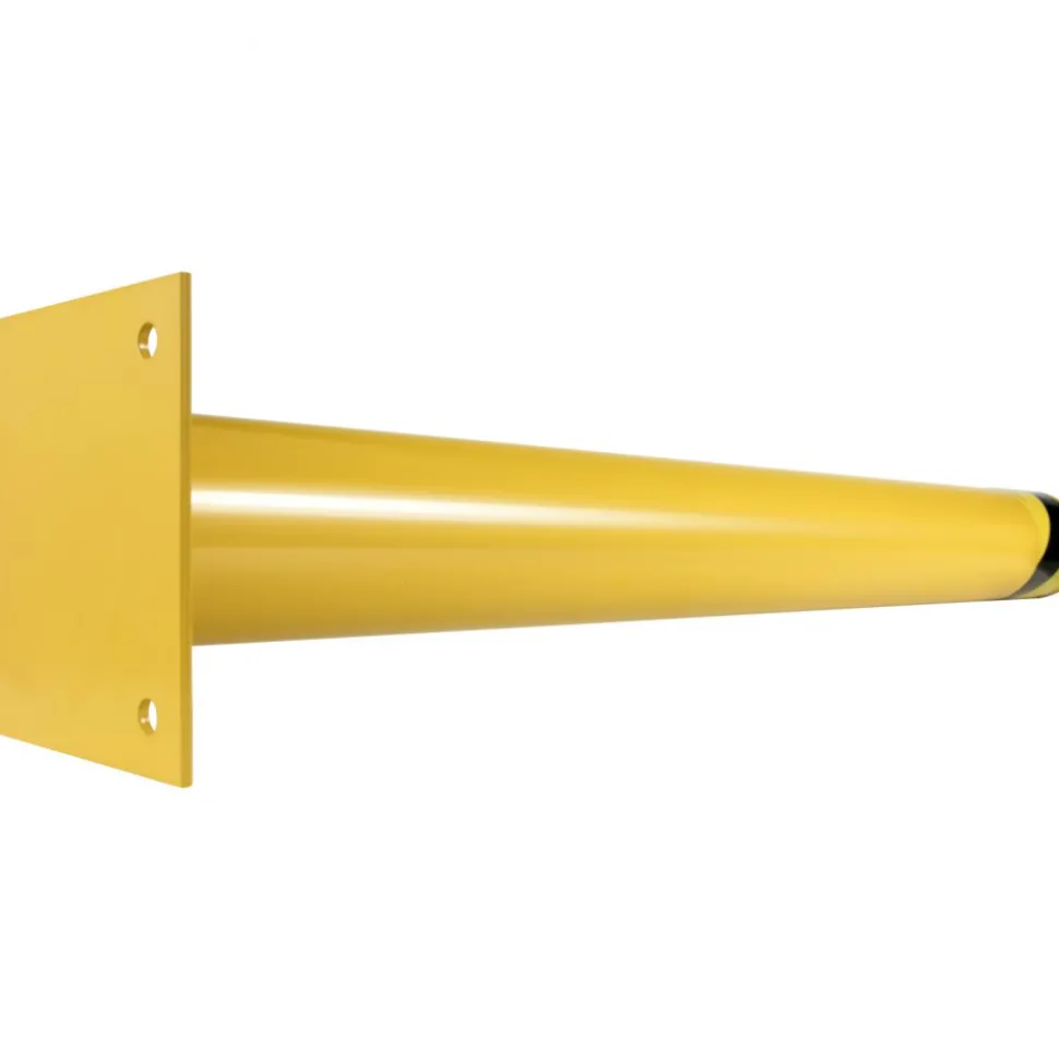VEVOR Safety Bollard, 36 Inch Height Bollard Post, 4.5 Inch Diameter Steel Pipe Safety Bollard Post, Yellow Steel Bollard, Steel Safety Bollard with 8 Anchor Bolts, Perfect for Traffic-Sensitive Area