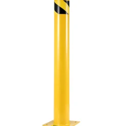 VEVOR Safety Bollard, 36 Inch Height Bollard Post, 5.5 Inch Diameter Steel Pipe Safety Bollard Post, Yellow Steel Bollard, Steel Safety Bollard with 8 Anchor Bolts, Perfect for Traffic-Sensitive Area