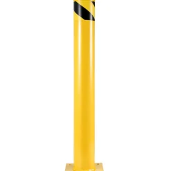 VEVOR Safety Bollard, 36 Inch Height Bollard Post, 5.5 Inch Diameter Steel Pipe Safety Bollard Post, Yellow Steel Bollard, Steel Safety Bollard with 8 Anchor Bolts, Perfect for Traffic-Sensitive Area