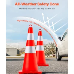 VEVOR Safety Cones, 12 x 28