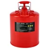 VEVOR Safety Gas Can, 5 Gallon Type II Red Safety Can for Gasoline with Stainless Steel Flame Arrester, Self-Closing Lid & Flexible Metal Spout, Carbon Steel Flammable Storage with Ergonomic Handle