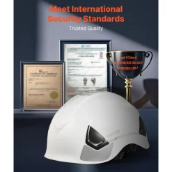 VEVOR Safety Helmet, ANSI/ISEA Z89.1 Approved ABS Safety Hard Hat with 6-Point Ratchet Suspension, Adjustable Vented Hardhat for Men Women Adults, for Outdoor Indoor Industrial Construction Workwear