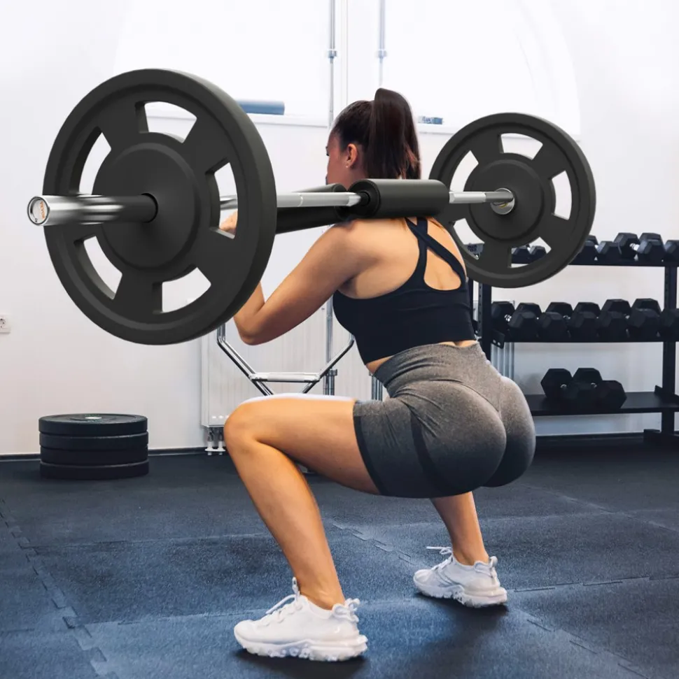 VEVOR Safety Squat Bar, 700 LBS Fitness Squat Bar, Safety Squat Bar Attachment with Shoulder and Arm Pads, 28mm Diameter Weight Bar, Ideal for Front Squats, Lunges, Rehab, Physical Therapy