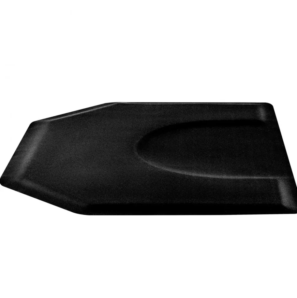 VEVOR Salon Mat for Hair Stylist, 4 x 5 FT Hexagon Salon Chair Mat Anti Fatigue, 1/2-inch Thickened Barber Shop Floor Mat with Round Cut Out, Easy-to-Clean PVC Surface & Anti-Trip Beveled Edges