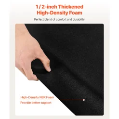 VEVOR Salon Mat for Hair Stylist, 4 x 5 FT Hexagon Salon Chair Mat Anti Fatigue, 1/2-inch Thickened Barber Shop Floor Mat with Round Cut Out, Easy-to-Clean PVC Surface & Anti-Trip Beveled Edges