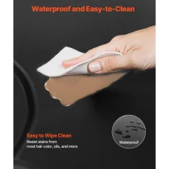 VEVOR Salon Mat for Hair Stylist, 4 x 5 FT Hexagon Salon Chair Mat Anti Fatigue, 1/2-inch Thickened Barber Shop Floor Mat with Round Cut Out, Easy-to-Clean PVC Surface & Anti-Trip Beveled Edges