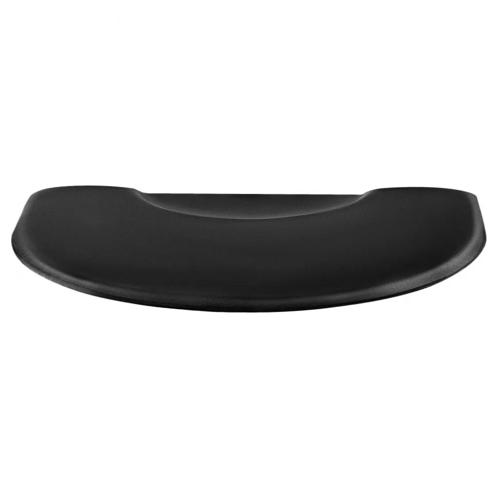 VEVOR Salon Mat for Hair Stylist, 3 x 4 FT Semi-circle Salon Chair Mat, 1/2-inch Thickened Anti Fatigue Barber Shop Floor Mat with Round Cut Out, Easy-to-Clean PVC Surface & Anti-Trip Beveled Edges