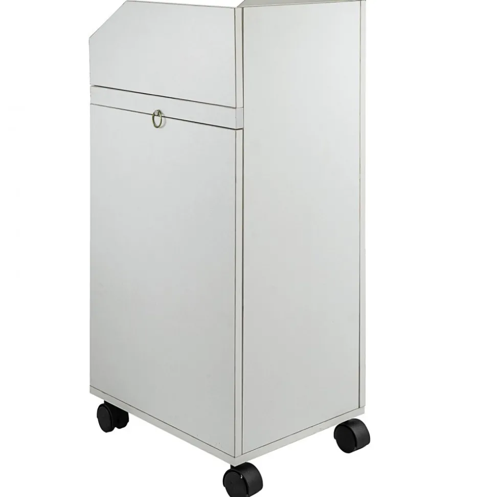VEVOR Salon SPA Beauty Hairdressing Cart White Storage Trolley with 4 Drawers Rolling Wheels Lockable 2 Keys with Hairdryer Holder Space-Saving Side Tray