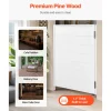 VEVOR Saloon Doors, 32"W x 42" H Single Swinging Cafe Interior Doors, Square Design Premium Pine Wood, with Hinges & Hardware Kit, Easy to Install, for Hallway Kitchen Bar Pub Entrance, White