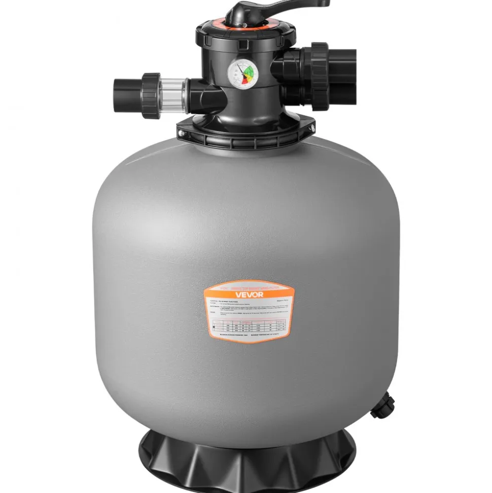 VEVOR Sand Filter, 20-Inch, 50 GPM Above Inground Swimming Pool Sand Filter System, with 7-Way Multi-Port Valve, Backwash, Rinse, Recirculate, Waste, Winter, Closed Modes, for Above In Ground Pools