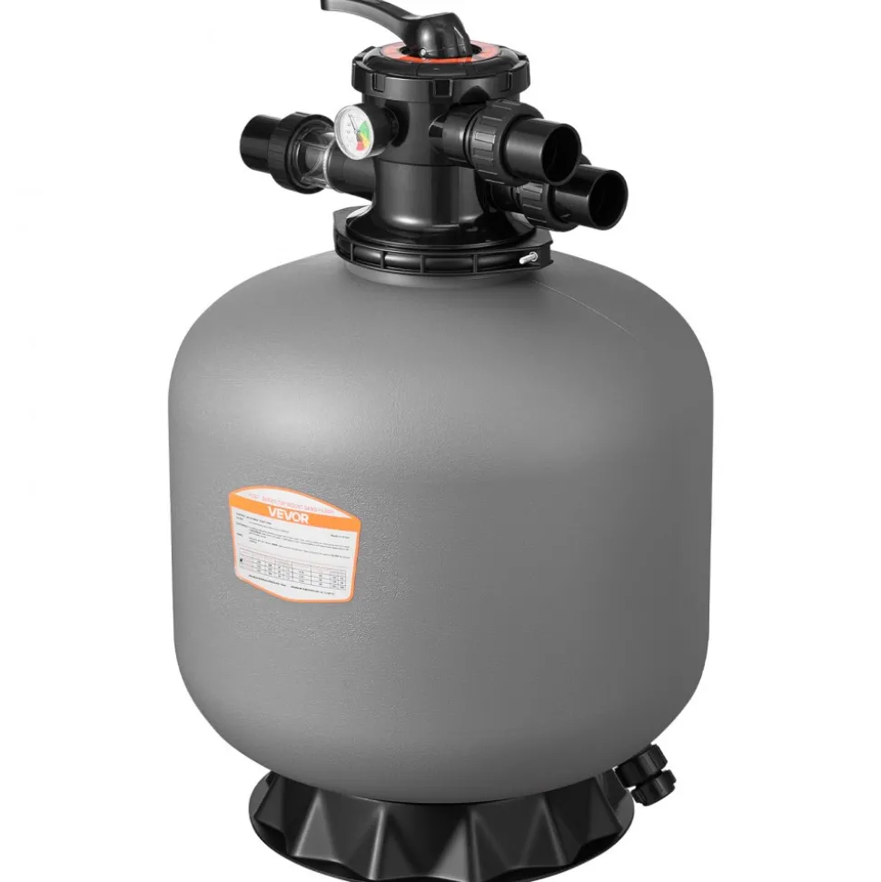 VEVOR Sand Filter, 20-Inch, 50 GPM Above Inground Swimming Pool Sand Filter System, with 7-Way Multi-Port Valve, Backwash, Rinse, Recirculate, Waste, Winter, Closed Modes, for Above In Ground Pools