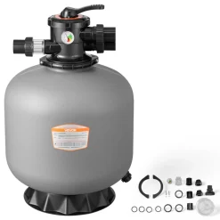 VEVOR Sand Filter, 20-Inch, 50 GPM Above Inground Swimming Pool Sand Filter System, with 7-Way Multi-Port Valve, Backwash, Rinse, Recirculate, Waste, Winter, Closed Modes, for Above In Ground Pools