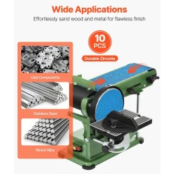 VEVOR Sanding Belts, 4 x 36-inch Belt Sander Sanding Belts, 10PCS (2 of Each 40 60 80 120 240 Grits) Zirconia for Knife Sharpening, Metal Polishing, Stainless Steel, Nickel Alloy Finishing