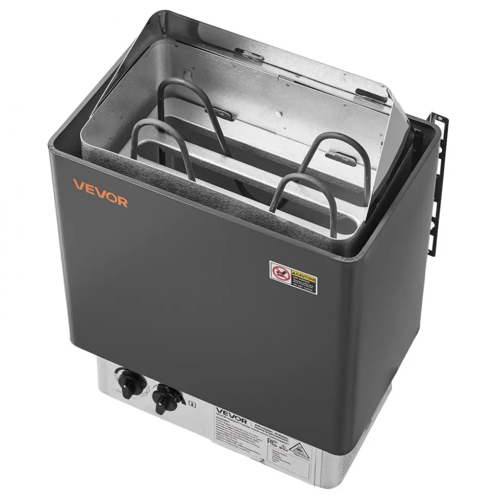 VEVOR Sauna Heater, 2KW AC 120V Electric Sauna Stove, Dry Steam Bath Saunas Stove with Pre-Drilled Bracket, Fit 52.9 to 88.2 CU.FT Saunas Rooms, Steam Bath Stoves for Home, Commercial, Leisure Venues