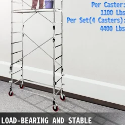 VEVOR Scaffolding Wheels Set, Heavy Duty 4-Pack 8
