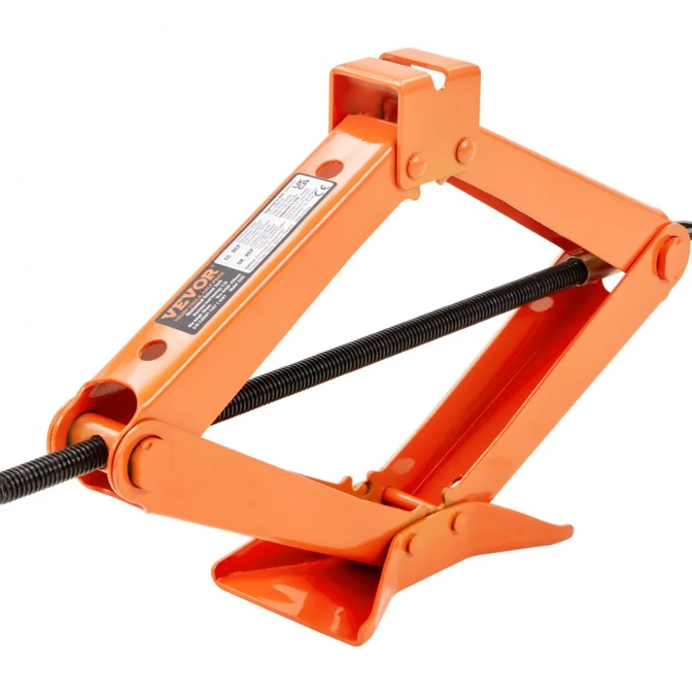 VEVOR Scissor Jack, 2.5 Ton/5512 lbs Scissor Car Jack, 3.7"-17.1" Lifting Range Scissor Lift Jack with Ratcheting Handle and L-Wrench, Portable Tire Jack for Cars Trucks Sedans MPVs