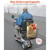 VEVOR Scooter Rear Basket, Heavy Duty Metal Wire Basket with Handle, Spacious Cargo Basket, Works with 1-inch Receiver, Compatible with Most Golden, Drive & Pride Mobility Scooter