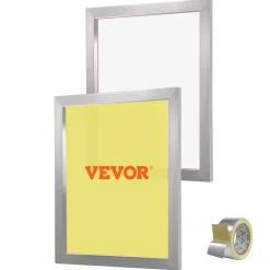 VEVOR Screen Printing Kit, 2 Pieces Aluminum Silk Screen Printing Frames, 20x24inch Silk Screen Printing Frame with 230 Count Mesh, High Tension Nylon Mesh and Sealing Tape for T-shirts DIY Printing