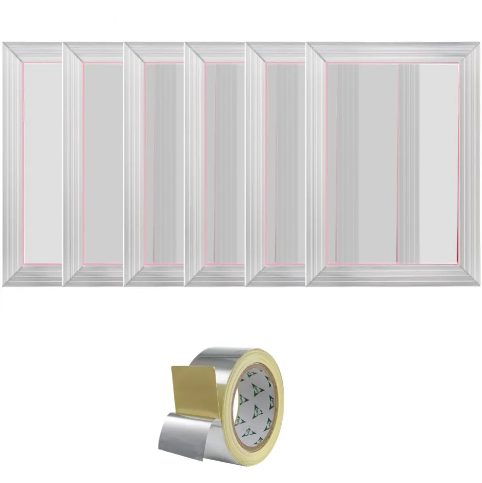 VEVOR Screen Printing Kit, 6 Pieces Aluminum Silk Screen Printing Frames, 10x14inch Silk Screen Printing Frame with 156 Count Mesh, High Tension Nylon Mesh and Sealing Tape for T-shirts DIY Printing
