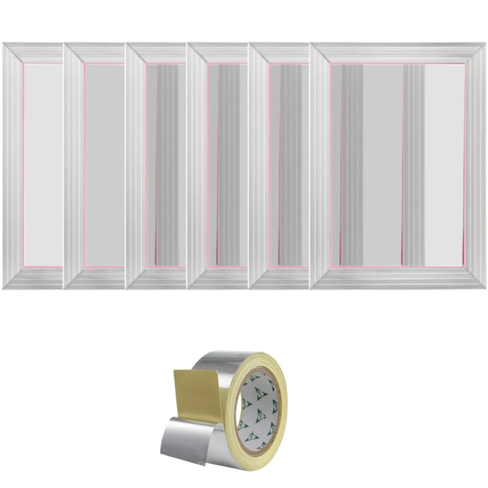 VEVOR Screen Printing Kit, 6 Pieces Aluminum Silk Screen Printing Frames, 10x14inch Silk Screen Printing Frame with 110 Count Mesh, High Tension Nylon Mesh and Sealing Tape for T-shirts DIY Printing