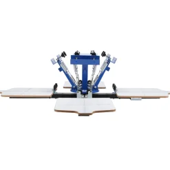 VEVOR Screen Printing Machine, 4 Color 4 Station 360° Rotable Silk Screen Printing Press, 21.2x17.7in Screen Printing Press, Double-layer Positioning Pallet for T-shirt DIY Printing