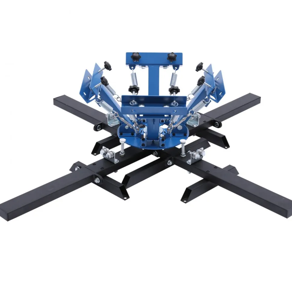 VEVOR Screen Printing Machine 4 Color 4 Station Silk Screen Printing Press, 21.3 x 17.7 in, 360° Rotatable, Accurate Positioning, Powder-Coated Carbon Steel, for T-shirt DIY, Home and Commercial