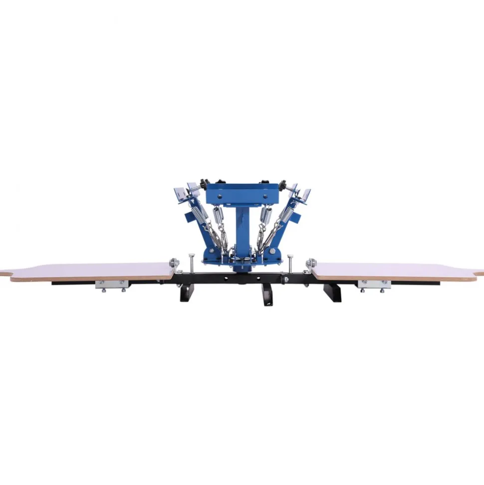 VEVOR Screen Printing Machine 4 Color 2 Station Silk Screen Printing Press, 21.3 x 17.7 in, 360° Rotatable, Accurate Positioning, Powder-Coated Carbon Steel, for T-shirt DIY, Home and Commercial